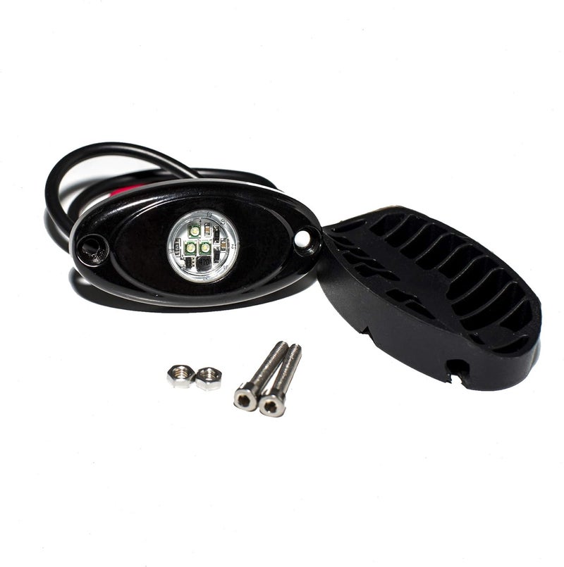 YONEDA 4 Pods Blue Rock Lights 6000K Ultra Bright LED Neon Underglow Light IP68 Waterproof for Trucks SUV UTV ATV RZR Car Boats Pickup Motorcycle - Image 4